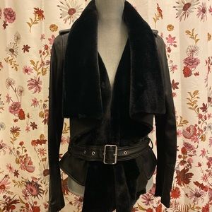 Never worn Bcbg MaxAzria Faux Fur Jacket